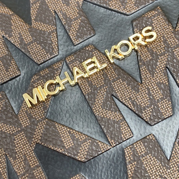 MICHAEL KORS ADINA MEDIUM BACKPACK BLACK /BROWN - Picture 15 of 16